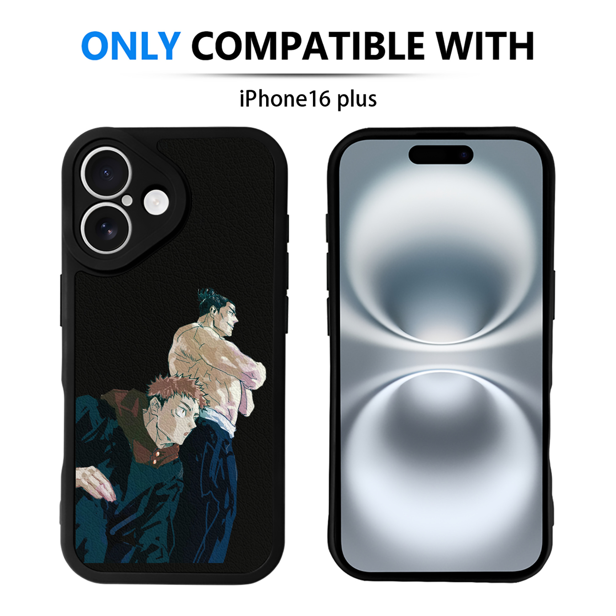 （画像用） 呪術廻戦 Jujutsu Kaisen 【iPhone 16シリーズ対応】シリコンスマホケース（レザー調） 材質：シリコン